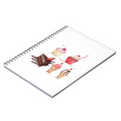 ケーキウォーターベーカリースイーツカップケーキペストリー ノートブック (左側)