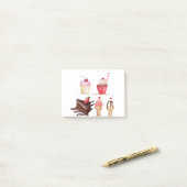 ケーキウォーターベーカリースイーツカップケーキペストリー ポストイット (デスク上)