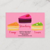 ケーキエレガントと花ベーカリーホームメイド 名刺 (裏面)