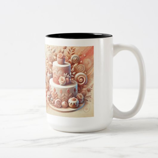 ケーキエレガントデザイナー ツートーンマグカップ (右)