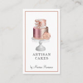 ケーキエレガントパティシシェフベイカービジネスカード 名刺 (正面)