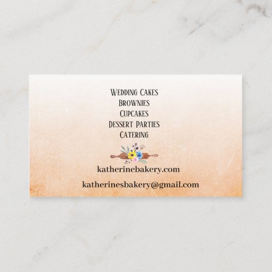 ケーキエレガントベーカリー名刺 名刺 (裏面)
