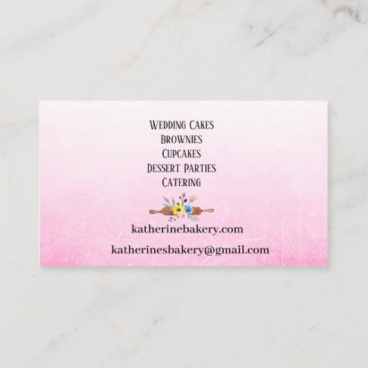 ケーキエレガントベーカリー名刺 名刺 (裏面)