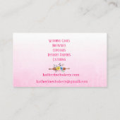 ケーキエレガントベーカリー名刺 名刺 (裏面)