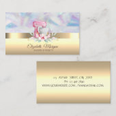 ケーキエレガントーかわいらしミキサーフラワーベーカリー 名刺 (正面/裏面)