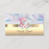 ケーキエレガントーかわいらしミキサーフラワーベーカリー 名刺 (正面)