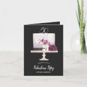 ケーキエレガント素晴らしい50歳の誕生日の折りカード ノートカード (正面)