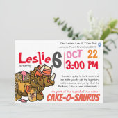 ケーキオサウルス誕生日Exvasanza 招待状 (スタンド正面)