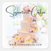 ケーキカスタム製品フォトシール スクエアシール (正面)