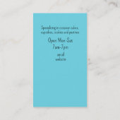 ケーキカラフルベーカリービジネスカー 名刺 (裏面)