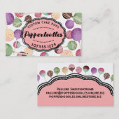ケーキカラフルポップベーカリー結婚ズイベントベーキング 名刺 (正面/裏面)
