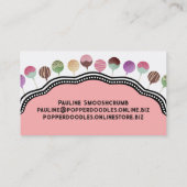 ケーキカラフルポップベーカリー結婚ズイベントベーキング 名刺 (裏面)