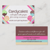 ケーキカラフルポップベーキングベーカリー名刺 名刺 (正面/裏面)