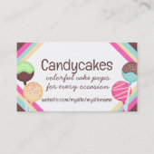ケーキカラフルポップベーキングベーカリー名刺 名刺 (正面)