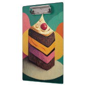 ケーキカラフルー設計の クリップボード (左)