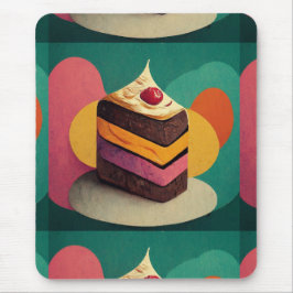 ケーキカラフルー設計の マウスパッド