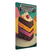 ケーキカラフルー設計の ミニクリップボード (アングル)