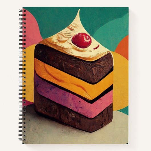 ケーキカラフル設計スパイラル ノートブック (正面)