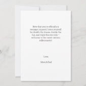 ケーキカーニバル：甘い16歳の誕生日カード 招待状 (裏面)