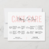 ケーキガイ気にドピンク美学ベーカリー サンキューカード (正面)