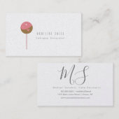 ケーキクッキポップ・アートのーベーキングケーキデコレータ  名刺 (正面/裏面)