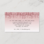 ケーキクッキーカップケーキペストリーシェフバラ金ゴールドグリッター 名刺 (裏面)