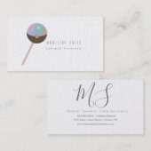 ケーキクッポップ・アートのキーベーキングケーキデコレータカラフルー 名刺 (正面/裏面)