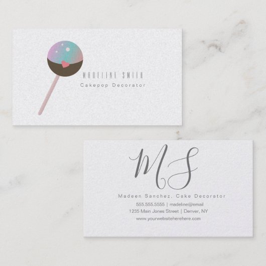 ケーキクッポップ・アートのキーベーキングケーキデコレータカラフルー 名刺 (正面/裏面)