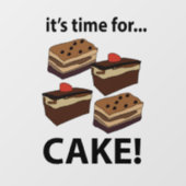 ケーキケーキベーカリー店の時間 ウィンドウサイン (シート)