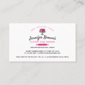 ケーキケータリングベーカリーパストリーシェフ 名刺 (裏面)