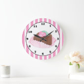 ケーキショップおもしろいの壁時計 ラージ壁時計 (ホーム)