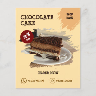 ケーキショップカスタムEditable Flyer チラシ