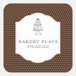 ケーキショップシール スクエアシール