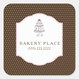 ケーキショップシール スクエアシール
