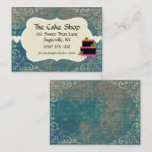 ケーキショップベイカーベーカリーヴィンテージ名刺 名刺 (正面/裏面)