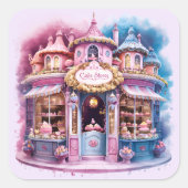 ケーキショップマイお洒落リトルプリンセスケーキ スクエアシール (正面)