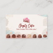 ケーキショップ事業 | チョコレートケーキスケッチ 名刺 (裏面)