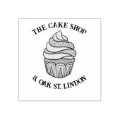 ケーキショップ名のユニークカスタマイズ可能なかわいいロゴ ラバースタンプ (インプリント)