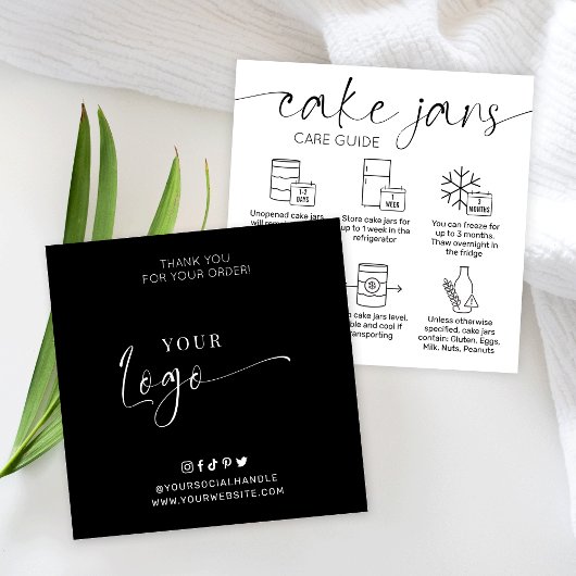 ケーキジャ気にール指ミニマル示ケーキベーカリー スクエア名刺