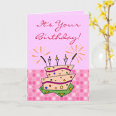 ケーキスお洒落パークラーズキャンドルハッピーバースデー カード (黄色い花)