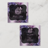 ケーキスイーツカップケーキベーカリーガーリーヴィンテージクラフト スクエア名刺 (正面/裏面)