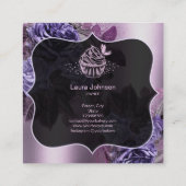 ケーキスイーツカップケーキベーカリーガーリーヴィンテージクラフト スクエア名刺 (裏面)