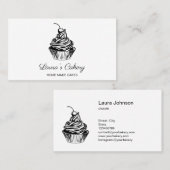ケーキスイーツカップケーキベーカリーガーリーヴィンテージクラフト 名刺 (正面/裏面)