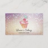 ケーキスイーツカップケーキホームベーカリーガーリーウォーターカラー 名刺
