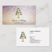 ケーキスイーツカップケーキホームベーカリーガーリーストロベリー 名刺 (正面/裏面)