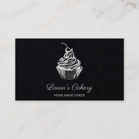ケーキスイーツカップケーキホームベーカリーガーリーヴィンテージ 名刺 (正面)