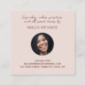 ケーキスイーツデザートベーカリー スクエア名刺 (裏面)