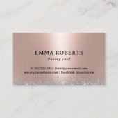 ケーキスイーツペストリー配管バッグロゴカップケーキベーカリー 名刺 (裏面)