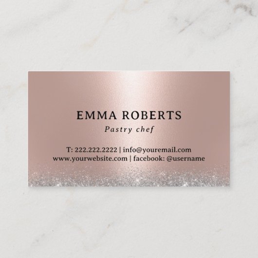 ケーキスイーツペストリー配管バッグロゴカップケーキベーカリー 名刺 (裏面)