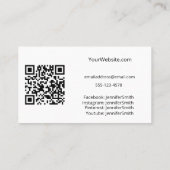 ケーキスタンドエレガントベーカリーホワカスタムイトQRコード 名刺 (裏面)